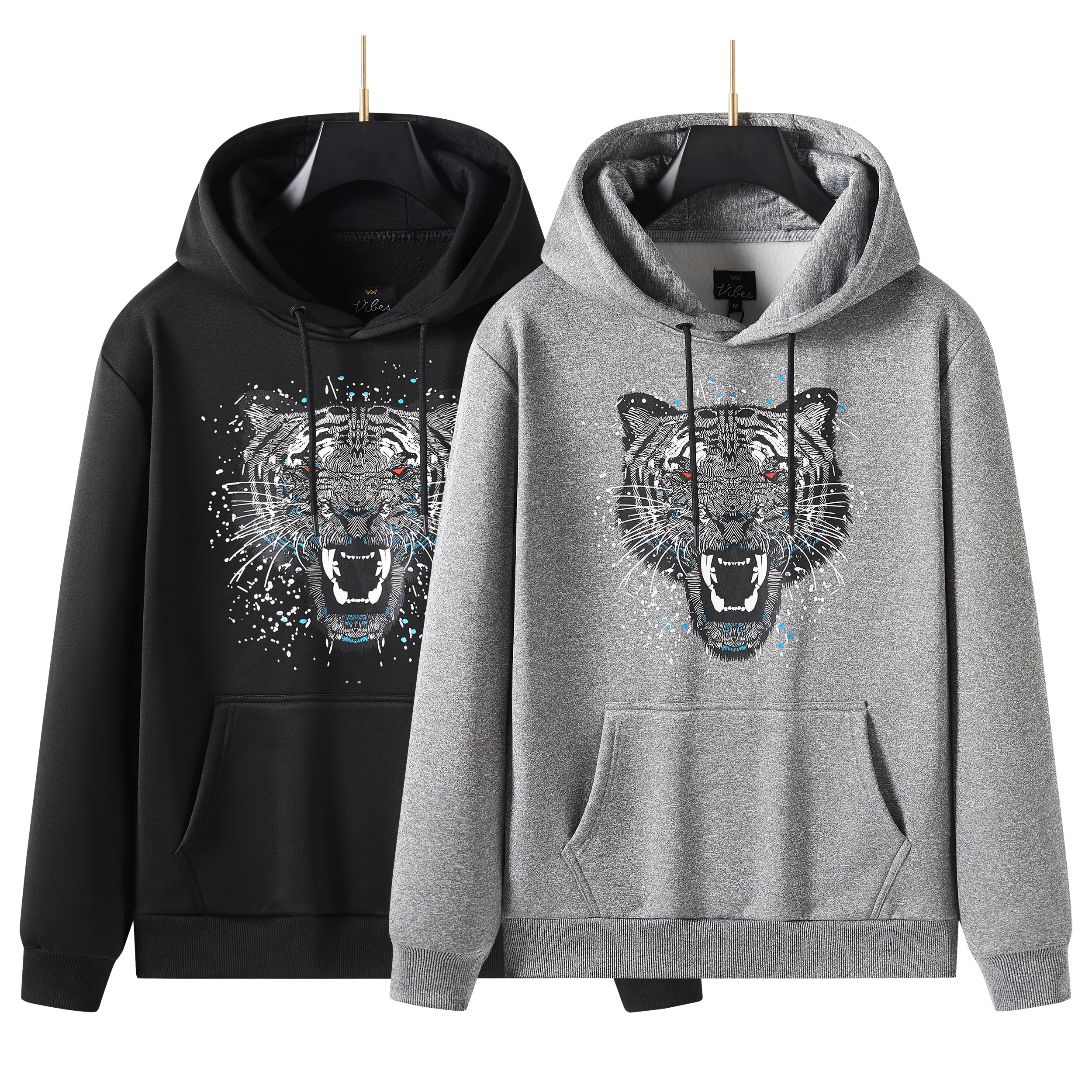 Men's Pullover Lions Print Graphic Hoodie with Long Sleeve Sweatshirt Drawstring Hoodies, the Perfect Gift for Him