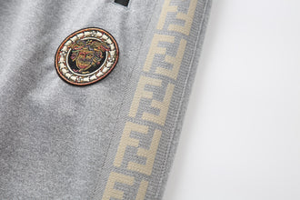 Men's Tracksuit Set with Zipped Pocket, Scuba Polyester Tracksuit, Ribbed Cuff Sweatshirts and Blend Joggers, Gift for Him