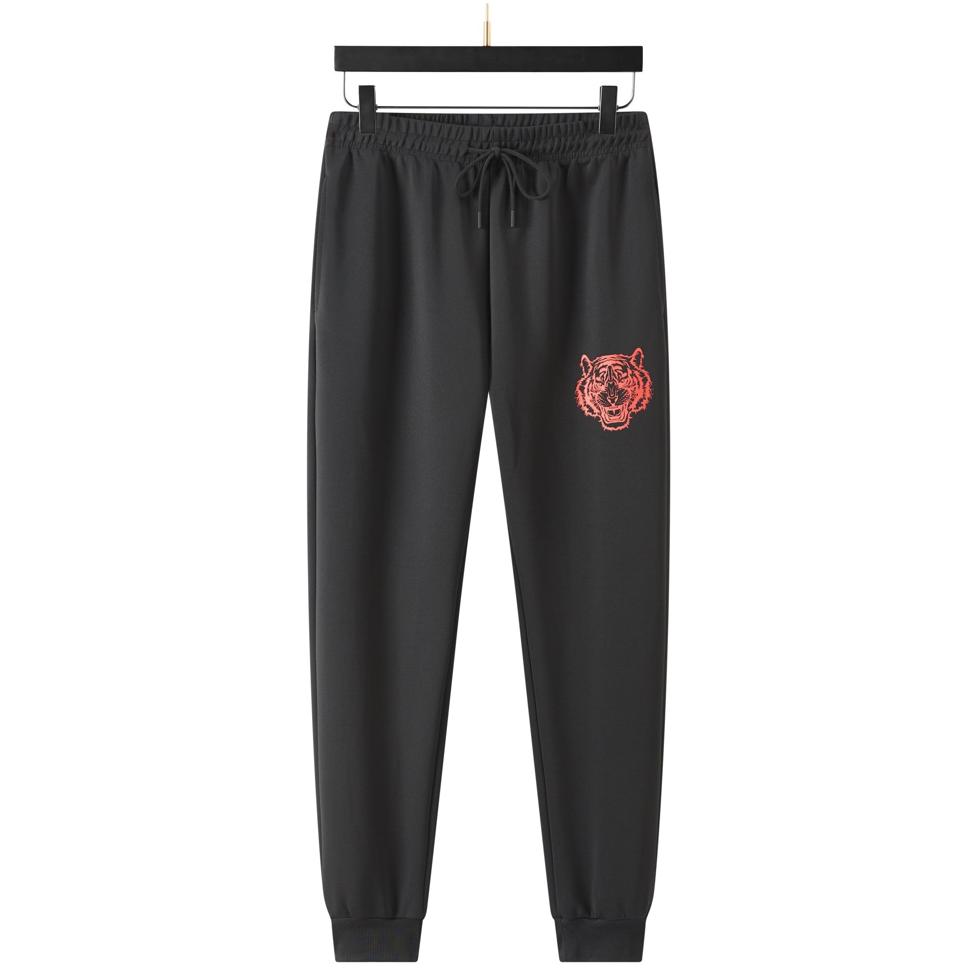 Men's Tiger print design hoodie tracksuit set, Scuba Polyester Tracksuit, Ribbed Cuff Sweatshirts and Blend Joggers, for Him