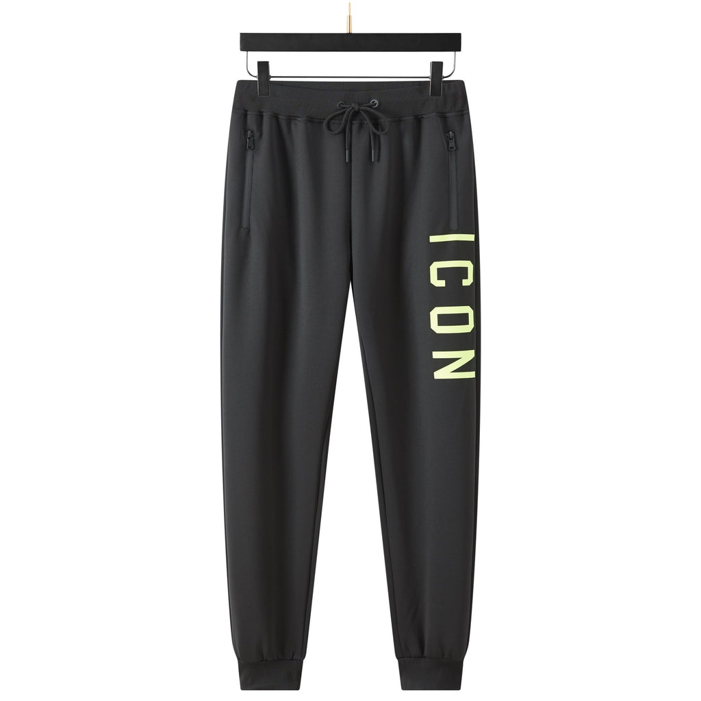 Men's Side ICON Print Tracksuit set with Zipped Pockets, Fleece Ribbed Cuff Sweatshirts and Cotton Blend Joggers, Gift for Him