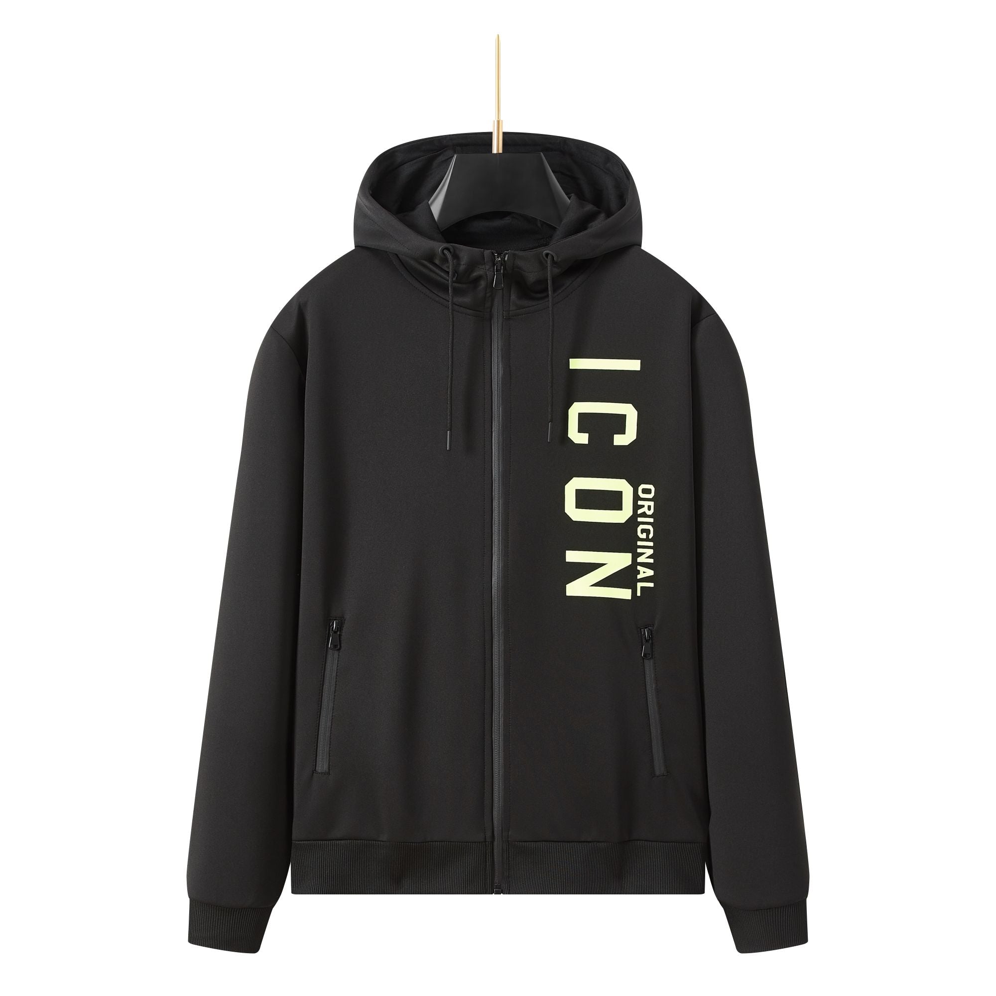 Pack of 7 Men's Side ICON Print Tracksuit set with Zipped Pockets, Ribbed Cuff Sweatshirts and Cotton Blend Joggers, Gift for Him