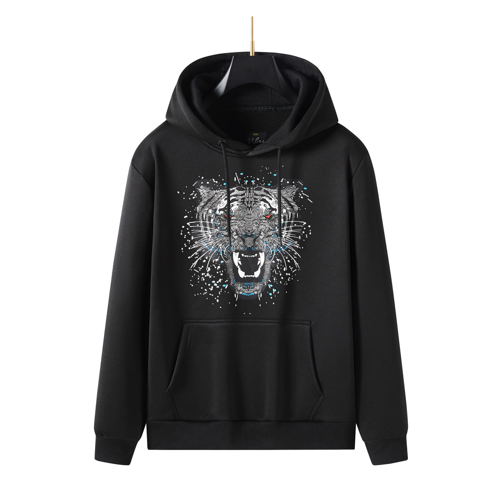 Men's Pullover Lions Print Graphic Hoodie with Long Sleeve Sweatshirt Drawstring Hoodies, the Perfect Gift for Him