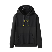 Men's Pullover 3D ICON8 Embroidered Hoodie with Premium Texture Long Sleeve Sweatshirt Drawstring Hoodies, Gift for Him