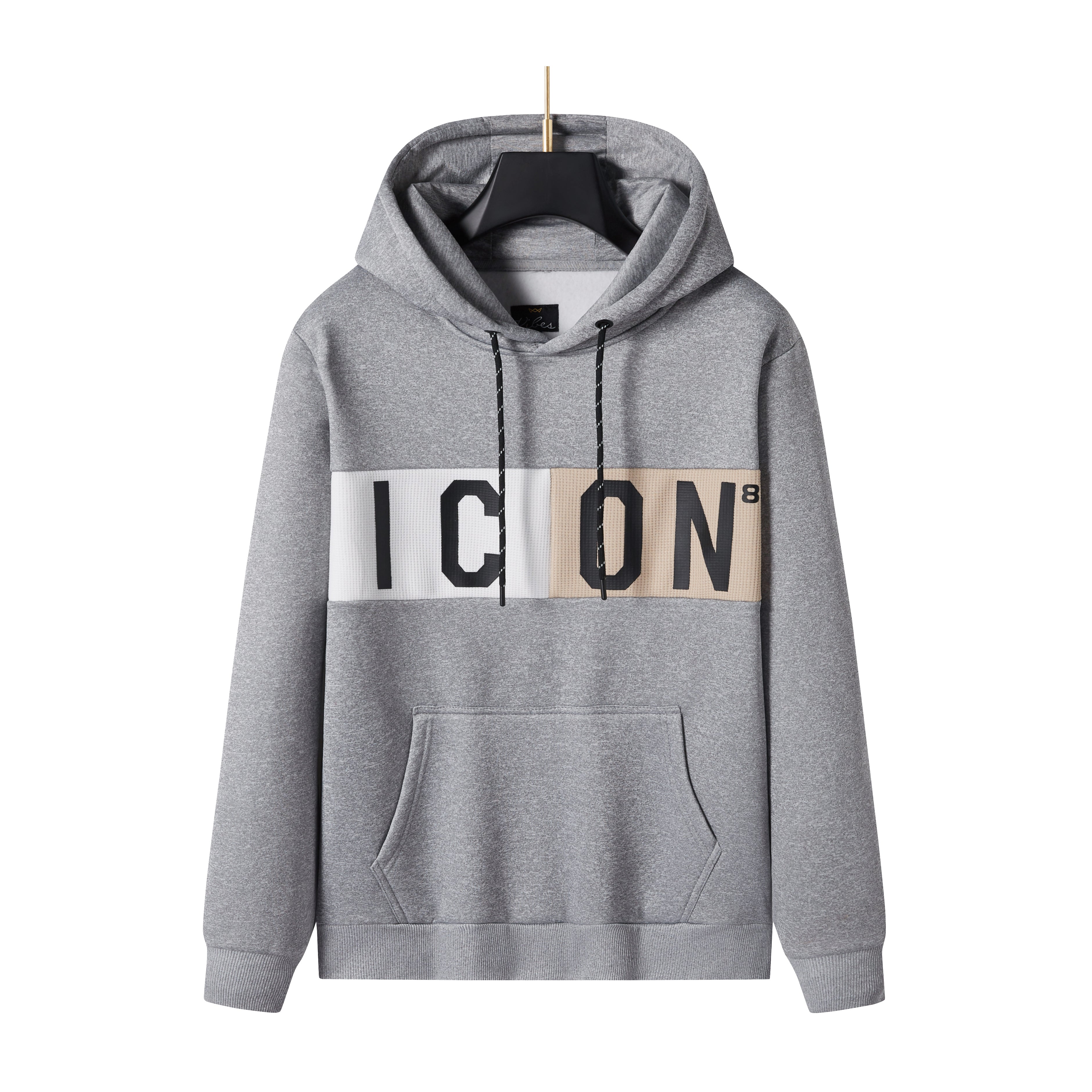 Men's Pullover ICON Printed Hoodie with Premium Texture Long Sleeve Sweatshirt Drawstring Hoodies, Perfect Gift for Him