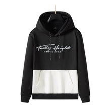 Men's Pullover 3D Testing Height Embroidered Hoodie with black or white  Texture, Long Sleeve Sweatshirt Drawstring Hoodies, Perfect Gift for Him