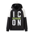 Men's Pullover Unique ICON8 Decision2 Printed Hoodie with Long Sleeve Sweatshirt Drawstring Hoodies, Perfect Gift for Him