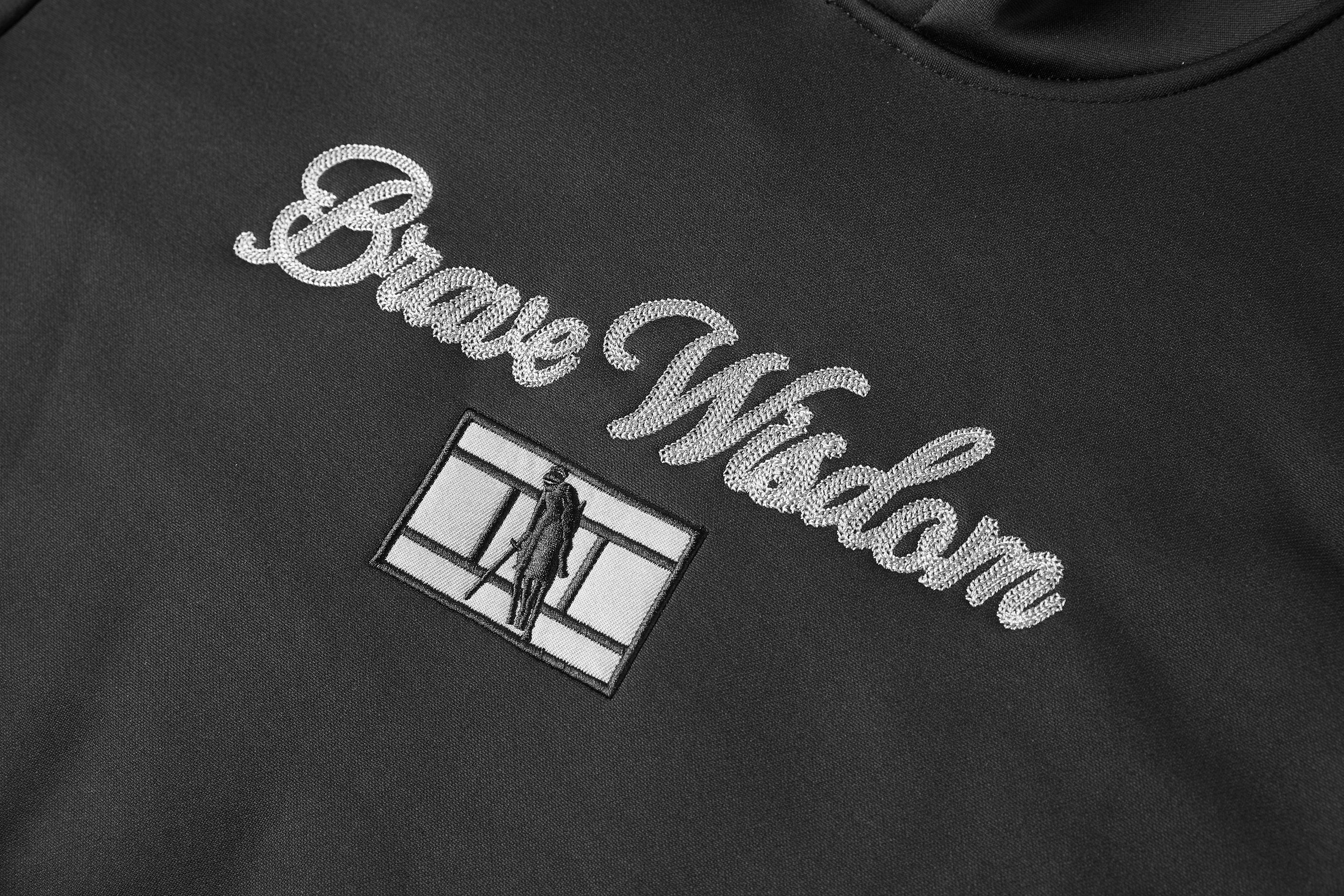 Men's Pullover Brave Wisdom Embroidered Hoodie with Long Sleeve Sweatshirt Drawstring Hoodies, Perfect Gift for Him