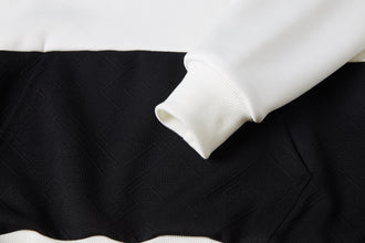 Men's Pullover 3D Testing Height Embroidered Hoodie with black or white  Texture, Long Sleeve Sweatshirt Drawstring Hoodies, Perfect Gift for Him