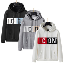 Men's Pullover ICON Printed Hoodie with Premium Texture Long Sleeve Sweatshirt Drawstring Hoodies, Perfect Gift for Him
