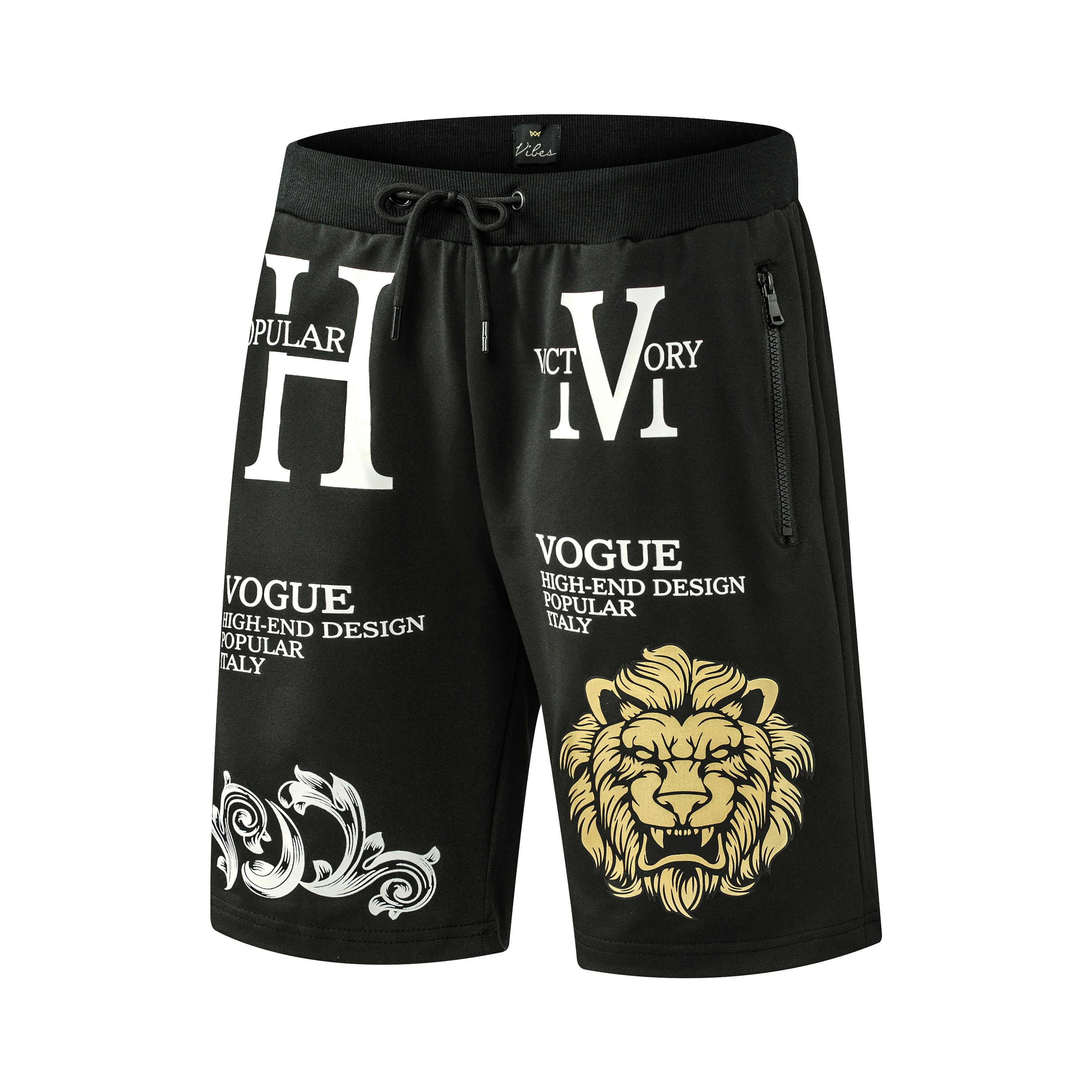 Men's Shorts Set Lion Print Cotton T Shirt + Polyester Shorts Set Tracksuit Summer Design 10