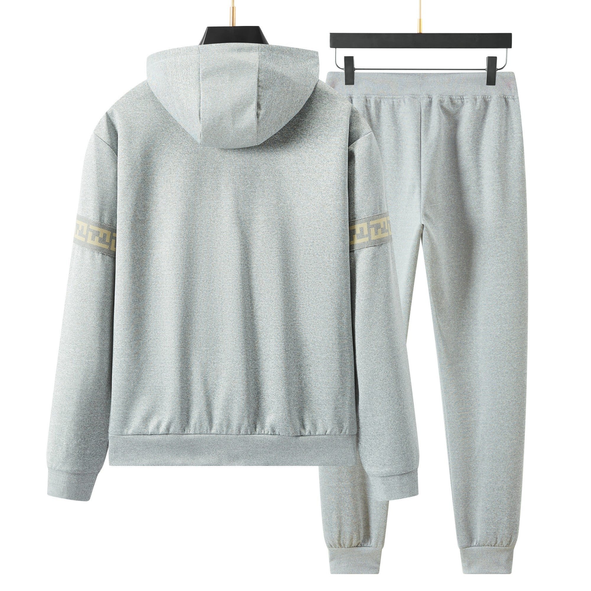 Men's Tracksuit Set with Zipped Pocket, Scuba Polyester Tracksuit, Ribbed Cuff Sweatshirts and Blend Joggers, Gift for Him