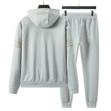 Men's Tracksuit Set with Zipped Pocket, Scuba Polyester Tracksuit, Ribbed Cuff Sweatshirts and Blend Joggers, Gift for Him