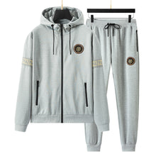 Men's Tracksuit Set with Zipped Pocket, Scuba Polyester Tracksuit, Ribbed Cuff Sweatshirts and Blend Joggers, Gift for Him