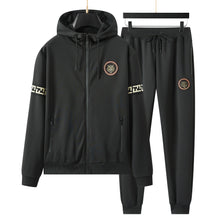 Men's Tracksuit Set with Zipped Pocket, Scuba Polyester Tracksuit, Ribbed Cuff Sweatshirts and Blend Joggers, Gift for Him
