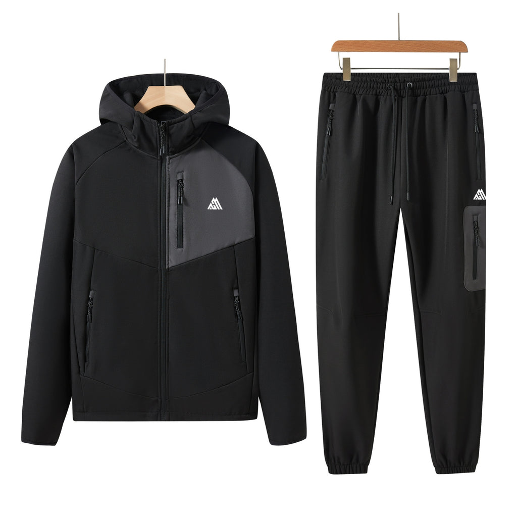 Pack of 8 Men's Tracksuit Set Hooded Sweatsuit Men's Tops with Full Zip & Joggers 005