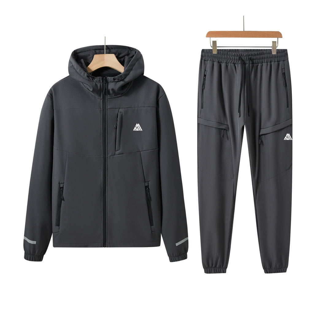 Pack of 8 Men's Tracksuit Set Hooded Sweatsuit Men's Tops with Full Zip & Joggers 006