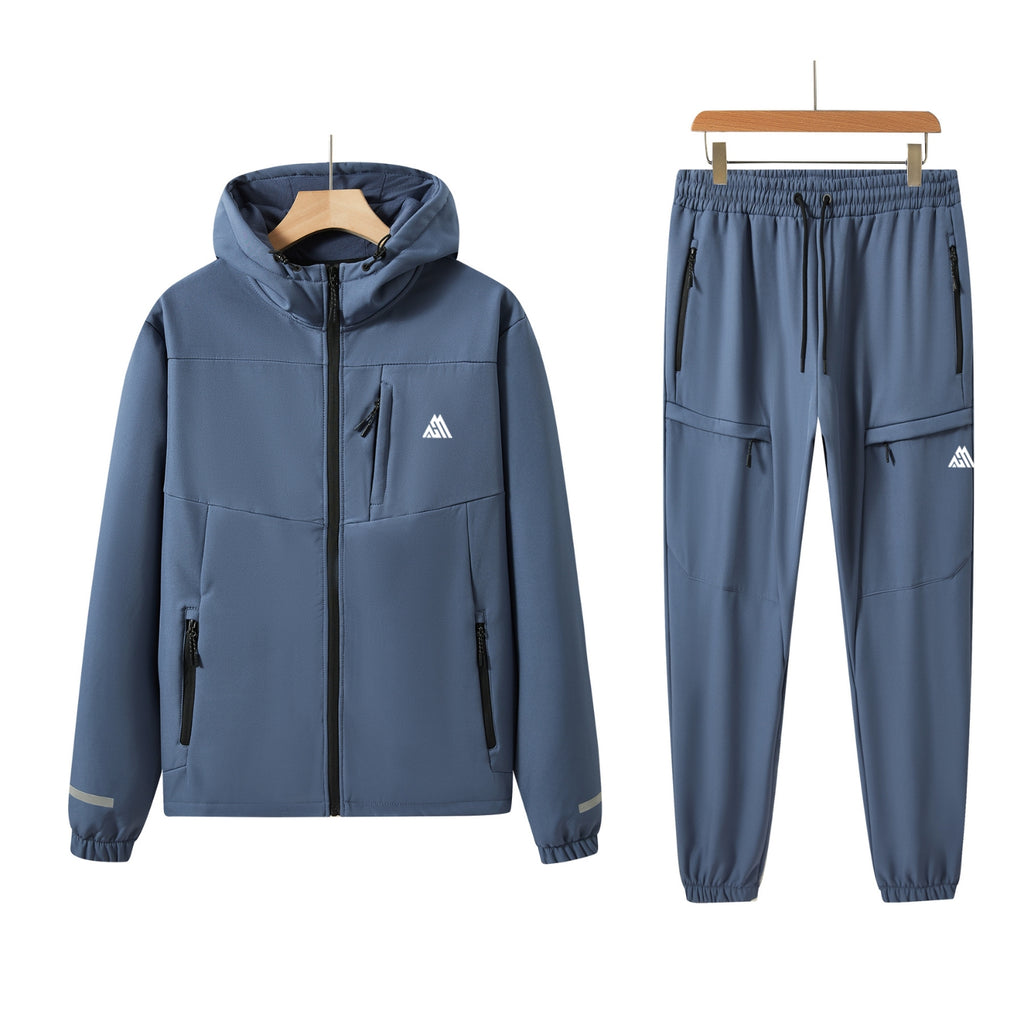 Pack of 8 Men's Tracksuit Set Hooded Sweatsuit Men's Tops with Full Zip & Joggers 006