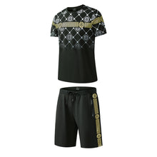 Men's Shorts Set Lion Print Cotton T Shirt + Polyester Shorts Set Tracksuit Summer Design 06