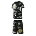 Men's Shorts Set Lion Print Cotton T Shirt + Polyester Shorts Set Tracksuit Summer Design 10