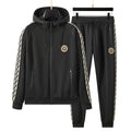 Men's Tracksuit Set with Zipped Pocket, Scuba Polyester Tracksuit, Ribbed Cuff Sweatshirts and Blend Joggers, Gift for Him