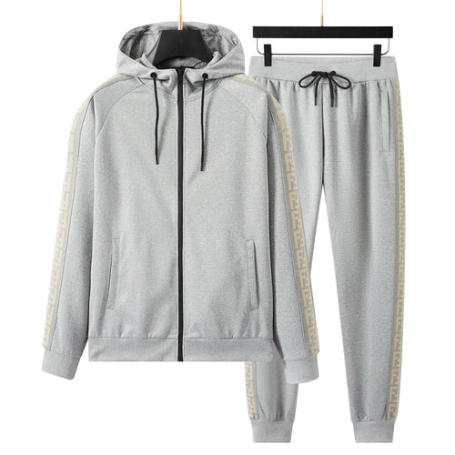 Men's Premium hoodied Tracksuit Set with Zipped Pocket, Scuba Polyester Tracksuit, Ribbed Cuff Sweatshirts and Blend Joggers, Gift for Him