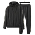 Men's Premium hoodied Tracksuit Set with Zipped Pocket, Scuba Polyester Tracksuit, Ribbed Cuff Sweatshirts and Blend Joggers, Gift for Him