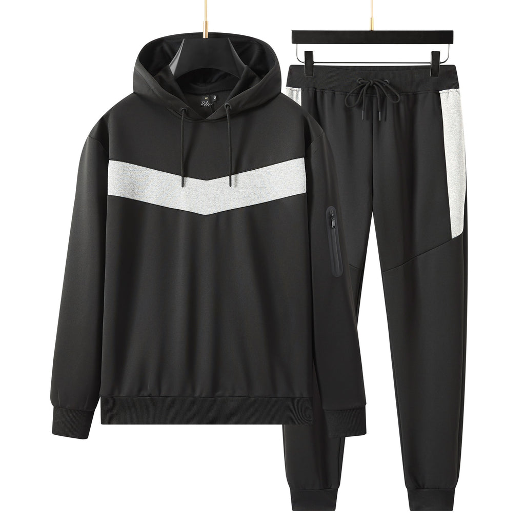 Men's Unique Chest design Hoodied tracksuit set with Zipped Pocket on sleeves and joggers, Scuba Polyester Tracksuit, Ribbed Cuff Sweatshirts and Blend Joggers, Gift for Him