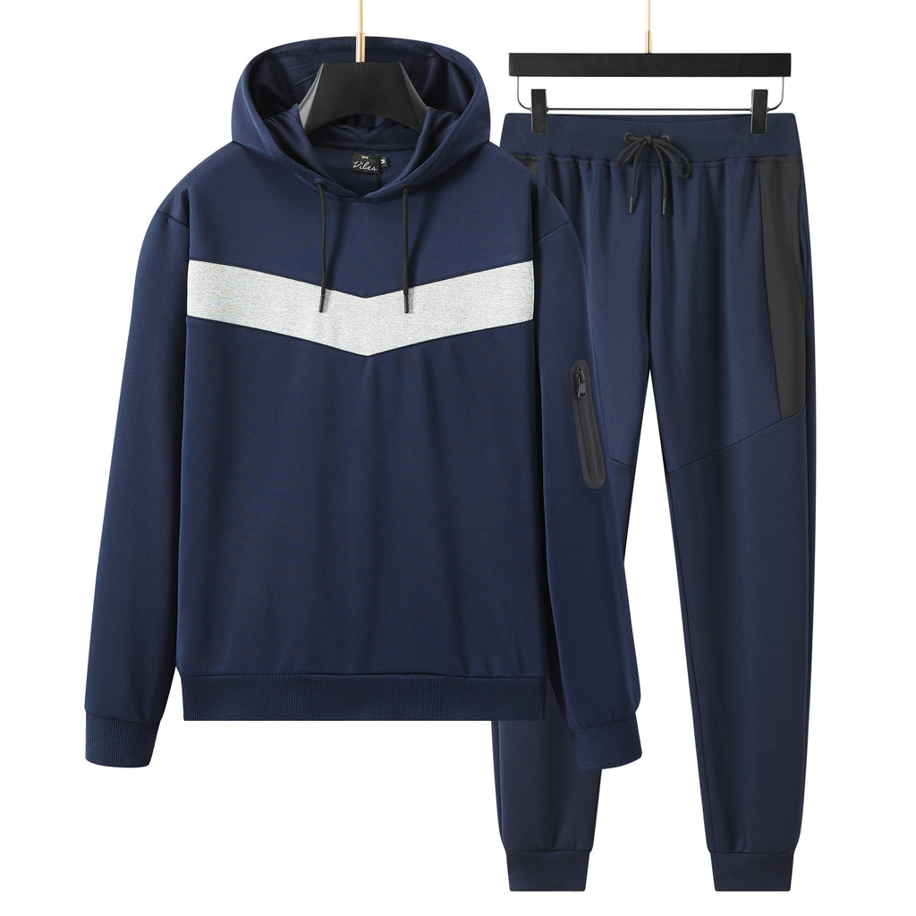 Men's Unique Chest design Hoodied tracksuit set with Zipped Pocket on sleeves and joggers, Scuba Polyester Tracksuit, Ribbed Cuff Sweatshirts and Blend Joggers, Gift for Him