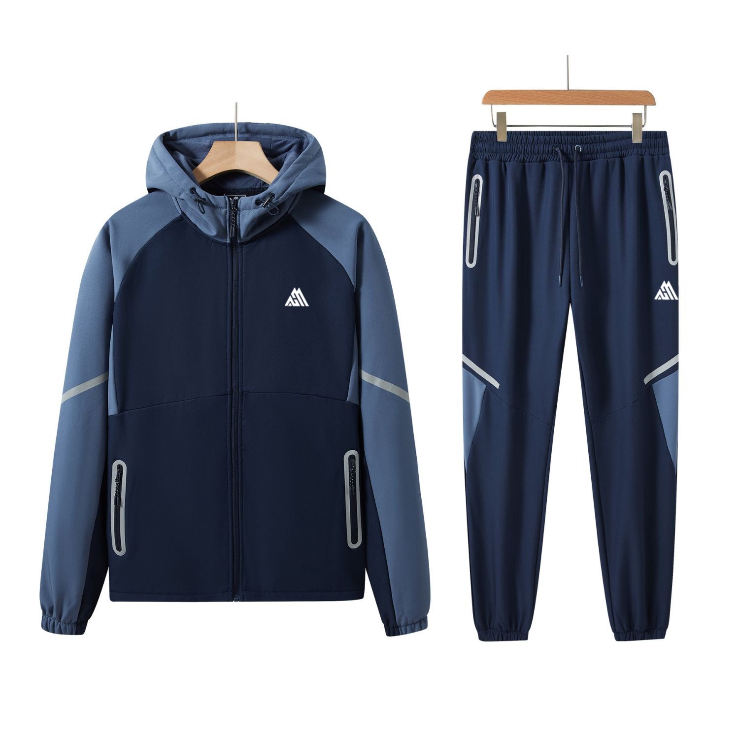 Pack of 8 Mens Tracksuit Hooded Sweatsuit Jogging Men's Tops with Full Zip