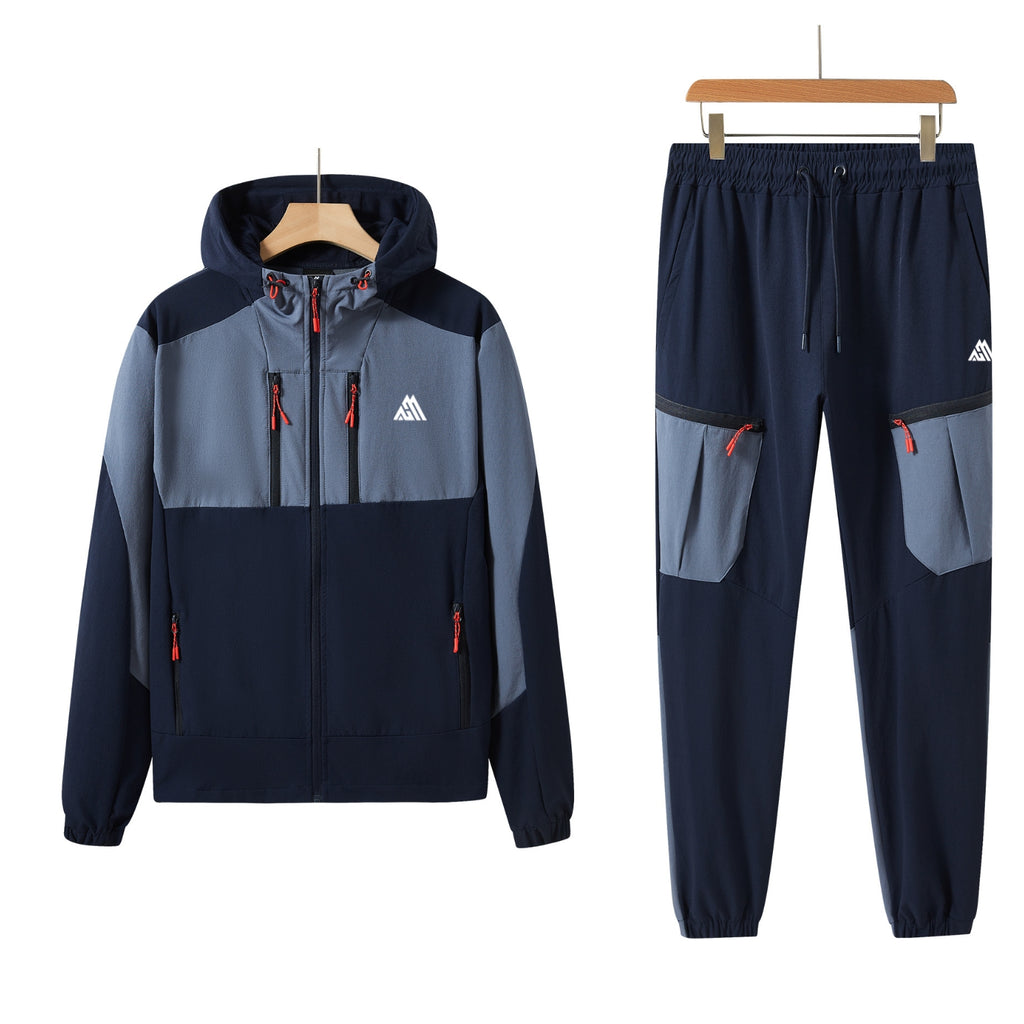 Pack of 8 Mens Tracksuit Hooded Sweatsuit Jogging Men's Tops with Full Zip