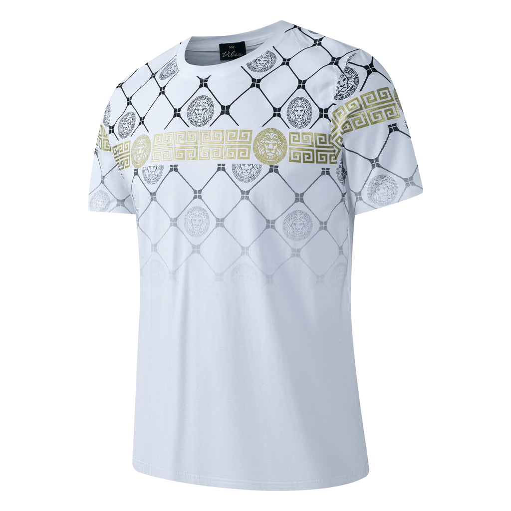 Men's Shorts Set Lion Print Cotton T Shirt + Polyester Shorts Set Tracksuit Summer Design 06