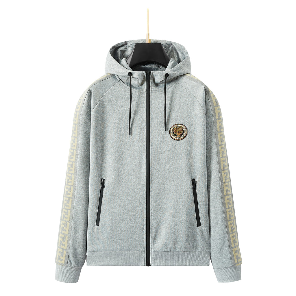 Men's Tracksuit Set with Zipped Pocket, Scuba Polyester Tracksuit, Ribbed Cuff Sweatshirts and Blend Joggers, Gift for Him