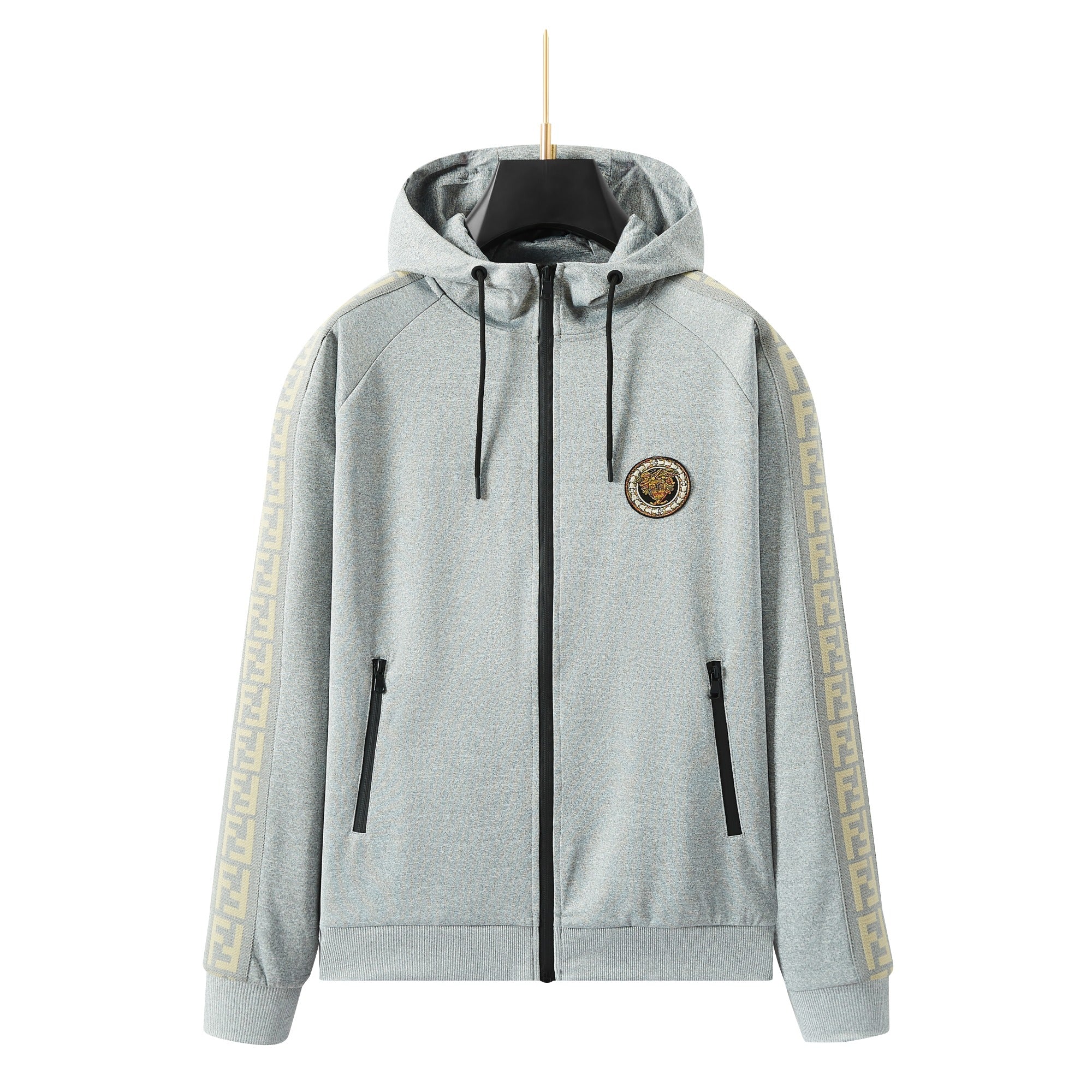 Men's Tracksuit Set with Zipped Pocket, Scuba Polyester Tracksuit, Ribbed Cuff Sweatshirts and Blend Joggers, Gift for Him