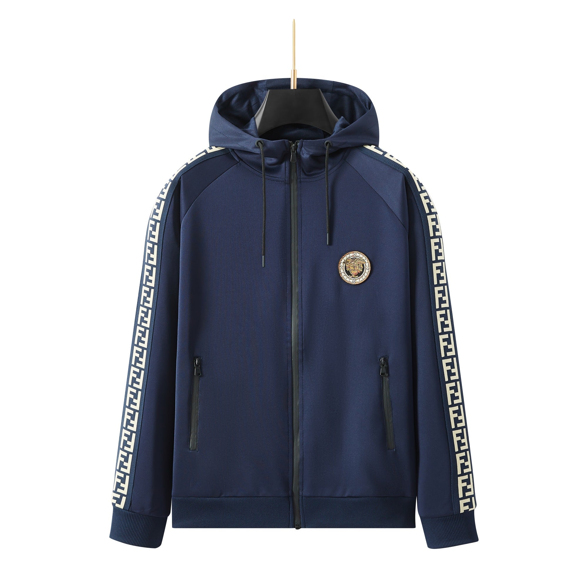 Pack of 7 Men's Tracksuit Set with Zipped Pocket, Scuba Polyester Tracksuit, Ribbed Cuff Sweatshirts and Blend Joggers, Gift for Him