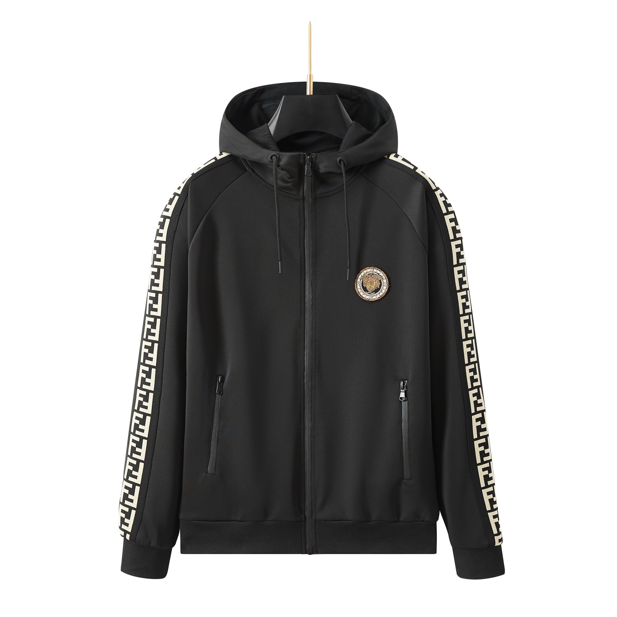 Pack of 7 Men's Tracksuit Set with Zipped Pocket, Scuba Polyester Tracksuit, Ribbed Cuff Sweatshirts and Blend Joggers, Gift for Him