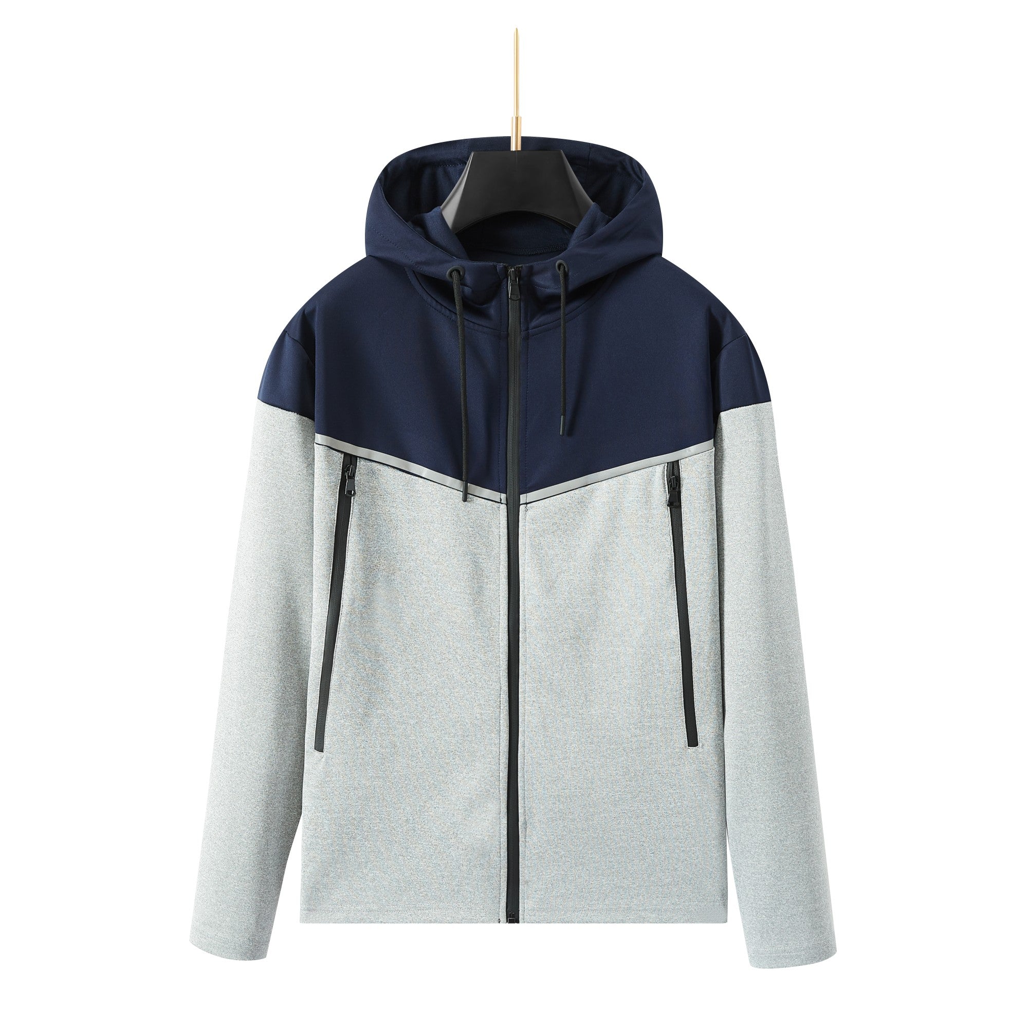 Men's Double Contrast design tracksuit set with Zipped Pocket, Scuba Polyester Tracksuit, Ribbed Cuff Sweatshirts and Blend Joggers, Gift for Him