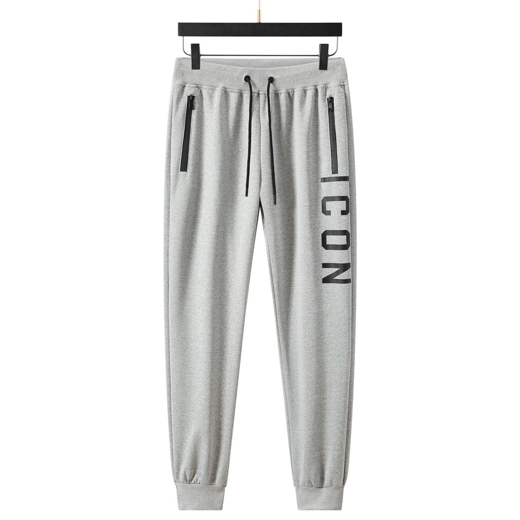 Men's Side ICON Print Tracksuit set with Zipped Pockets, Fleece Ribbed Cuff Sweatshirts and Cotton Blend Joggers, Gift for Him