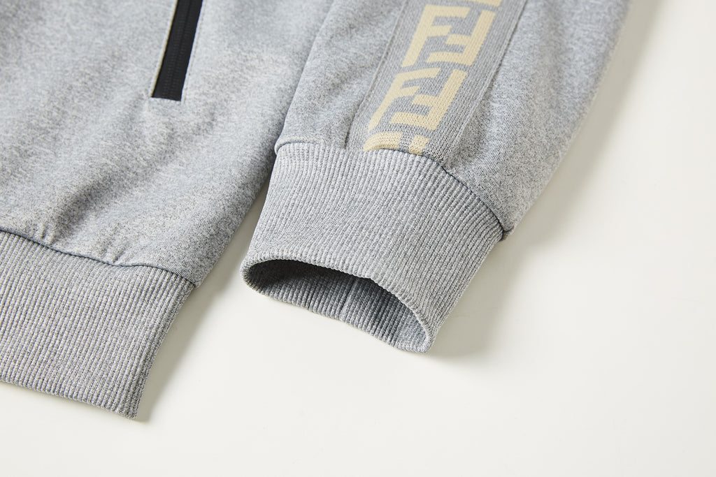 Men's Tracksuit Set with Zipped Pocket, Scuba Polyester Tracksuit, Ribbed Cuff Sweatshirts and Blend Joggers, Gift for Him