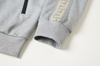 Men's Tracksuit Set with Zipped Pocket, Scuba Polyester Tracksuit, Ribbed Cuff Sweatshirts and Blend Joggers, Gift for Him