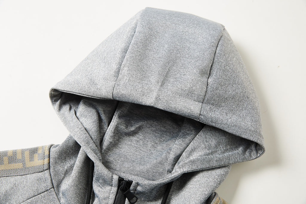 Men's Tracksuit Set with Zipped Pocket, Scuba Polyester Tracksuit, Ribbed Cuff Sweatshirts and Blend Joggers, Gift for Him