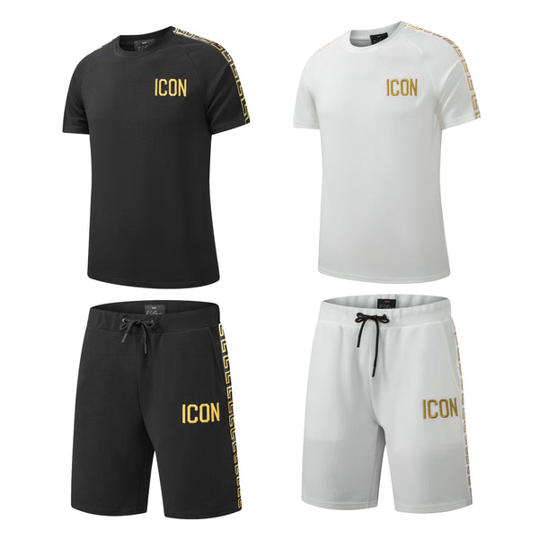 Men's Shorts Set Cotton T Shirt + Polyester Shorts Set Tracksuit Summer Design 14