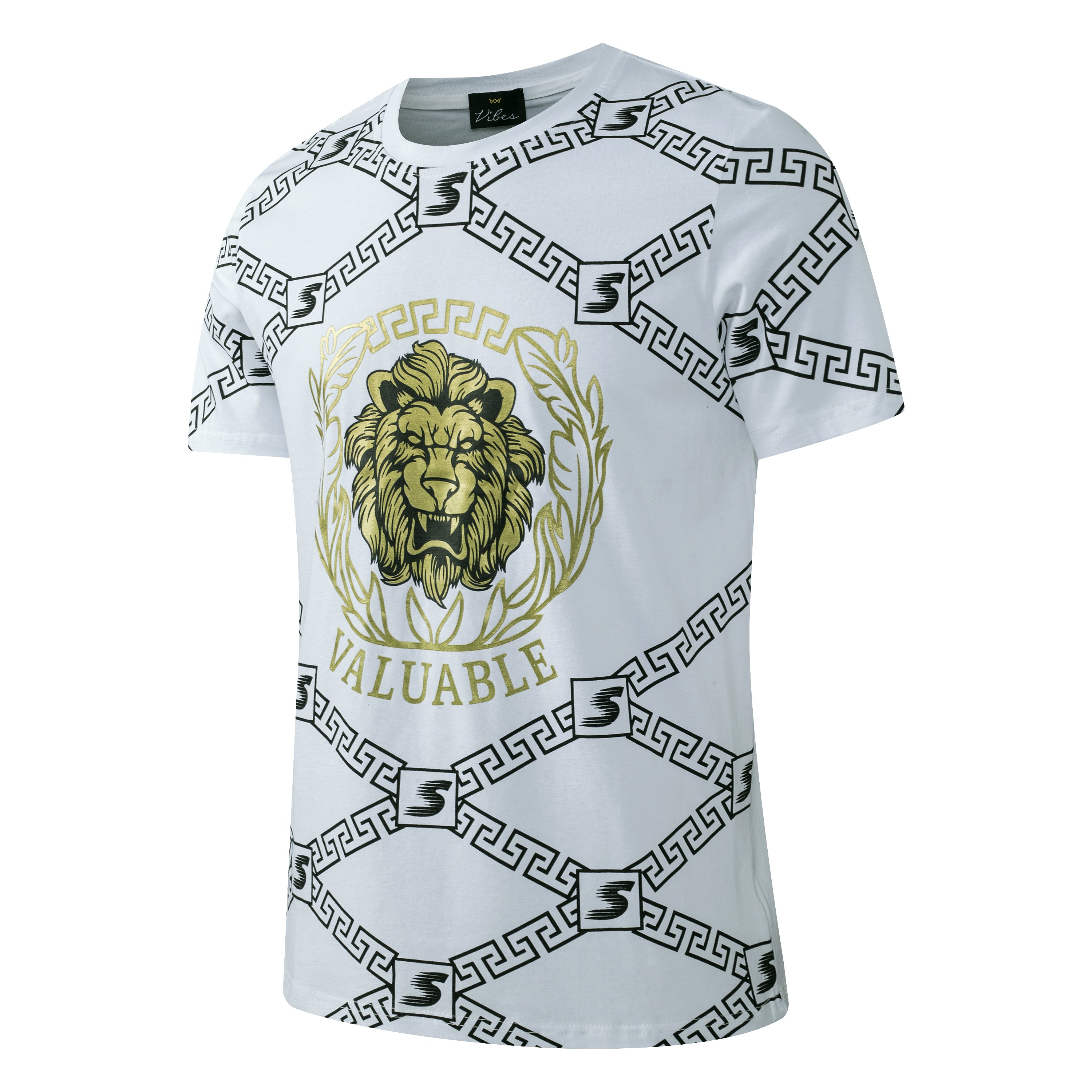 Men's Shorts Set Lion Print Cotton T Shirt + Polyester Shorts Set Tracksuit Summer Design 09