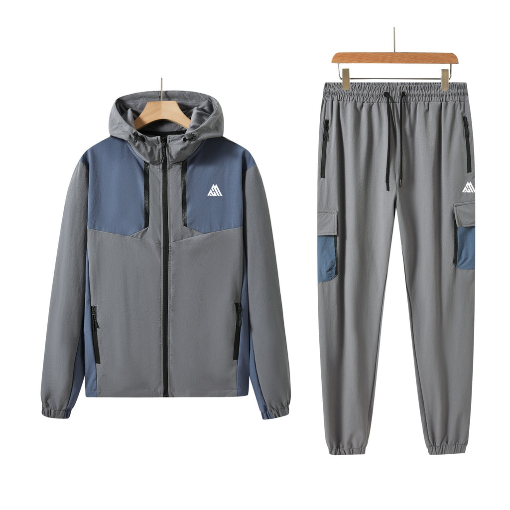 Pack of 8 Men's Tracksuit Set Hooded Sweatsuit Men's Tops with Full Zip & Joggers 003