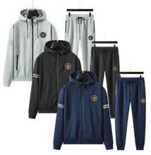 Men's Tracksuit Set with Zipped Pocket, Scuba Polyester Tracksuit, Ribbed Cuff Sweatshirts and Blend Joggers, Gift for Him