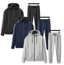 Pack of 7  Men's Premium hoodied Tracksuit Set with Zipped Pocket, Scuba Polyester Tracksuit, Ribbed Cuff Sweatshirts and Blend Joggers, Gift for Him