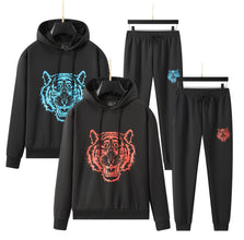 Pack of 7 Men's Tiger print design hoodie tracksuit set, Scuba Polyester Tracksuit, Ribbed Cuff Sweatshirts and Blend Joggers, for Him