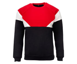 New Mens Round Neck Crew Neck Sweatshirt Full Block Tracksuit Raglan Top Bottom