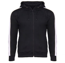 Mens Polyester Tracksuit Style Slim Fit Joggers Bottom Zip Hoodie Panel Designer