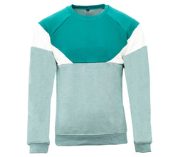 New Mens Round Neck Crew Neck Sweatshirt Full Block Tracksuit Raglan Top Bottom