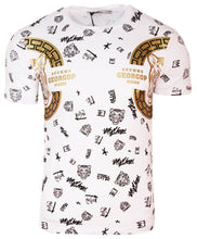 Mens Cotton T Shirt + Polyester Shorts Set TIGER PATTERN PRINT Tracksuit Summer